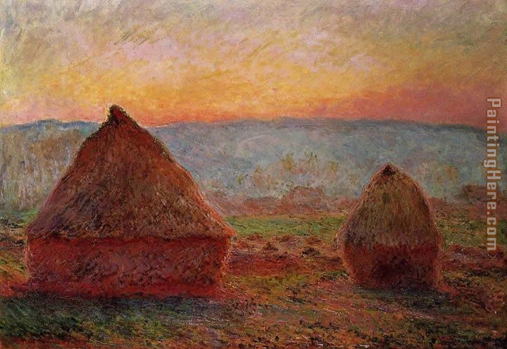 Grainstacks_ Sunset